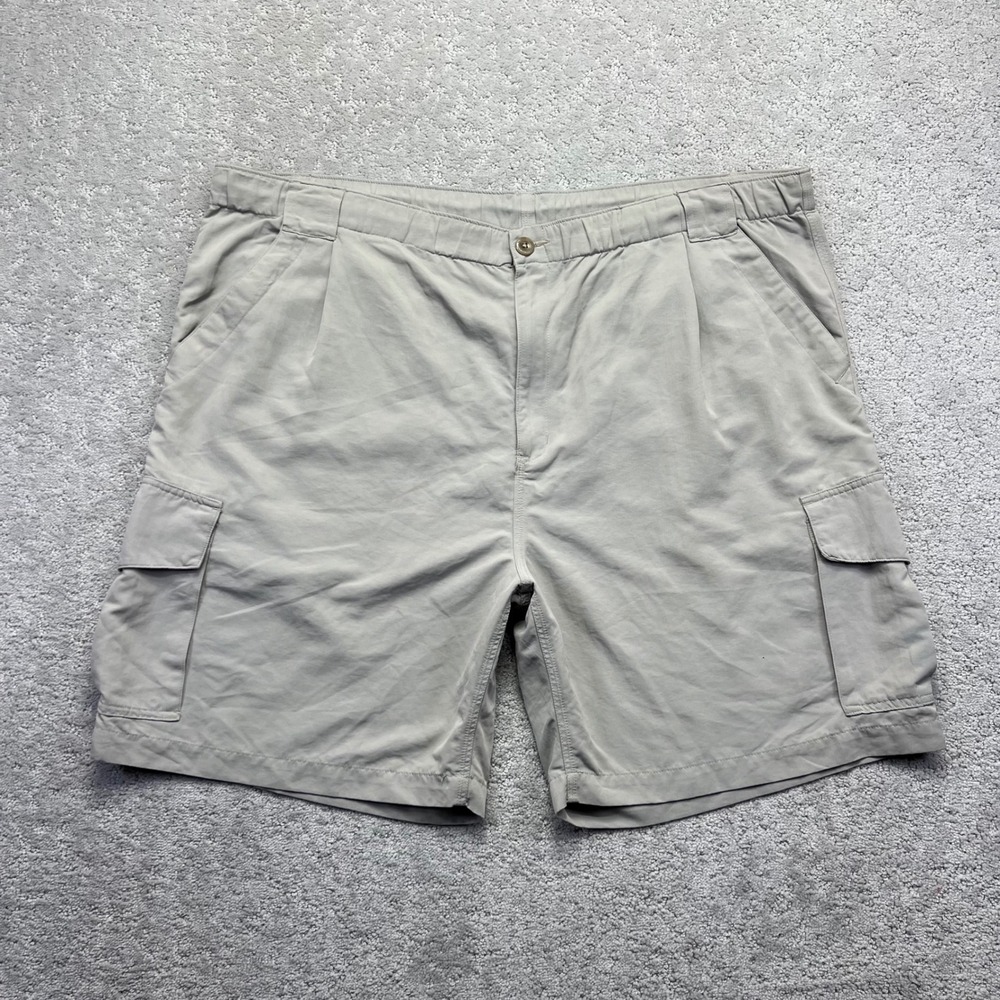 Simms Cargo Shorts Mens XXL Khaki Nylon Fishing Lightweight Utility Gorpcore